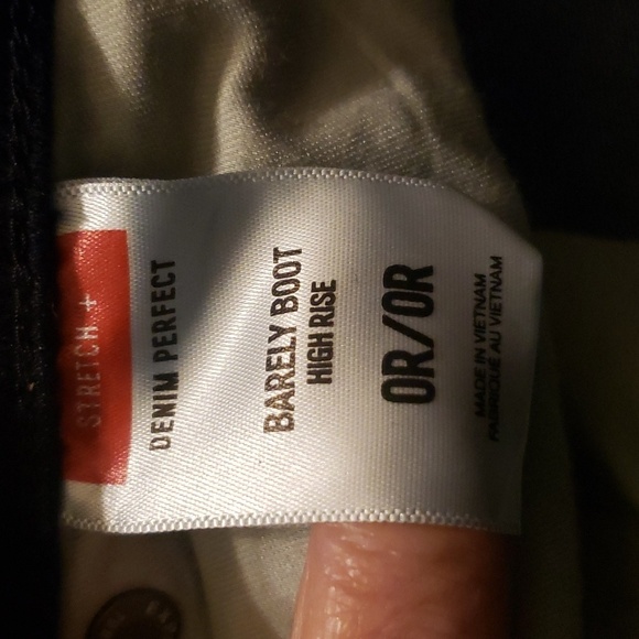 EXPRESS High Rise Dark Wash Barely Boot Jeans - Picture 9 of 10